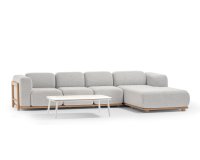 Luksusowa sofa wypoczynkowa na taras RULE z szezlongiem