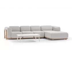 Luksusowa sofa wypoczynkowa na taras RULE z szezlongiem