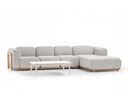 Luksusowa sofa wypoczynkowa na taras RULE z szezlongiem