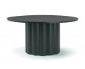 Grafitowy okrągły stół ogrodowy aluminiowy Ø155 cm BARBUDA
