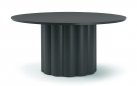 Grafitowy okrągły stół ogrodowy aluminiowy Ø155 cm BARBUDA