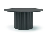 Grafitowy okrągły stół ogrodowy aluminiowy Ø155 cm BARBUDA