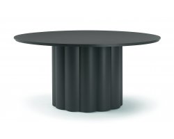 Grafitowy okrągły stół ogrodowy aluminiowy Ø155 cm BARBUDA