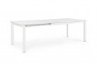 Aluminiowy stół ogrodowy rozkładany. biały 160 do 240 PANAREA