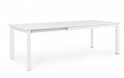 Aluminiowy stół ogrodowy rozkładany. biały 200 do 300 PANAREA