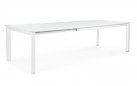 Aluminiowy stół ogrodowy rozkładany. biały 200 do 300 PANAREA