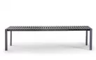 Grafitowy stół ogrodowy STROMBOLI rozkładany aluminiowy z deseczek poprzecznych