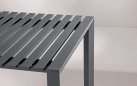 Grafitowy stół ogrodowy STROMBOLI rozkładany aluminiowy z deseczek poprzecznych