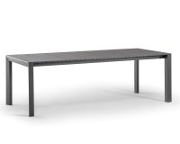 Grafitowy stół ogrodowy STROMBOLI rozkładany aluminiowy z deseczek poprzecznych