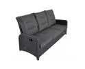 Sofa ogrodowa trzyosobowa z technorattanu z pochylanymi oparciami SOHO