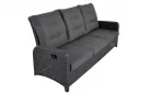 Sofa ogrodowa trzyosobowa z technorattanu z pochylanymi oparciami SOHO