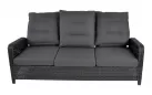 Sofa ogrodowa trzyosobowa z technorattanu z pochylanymi oparciami SOHO