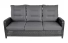 Sofa ogrodowa trzyosobowa z technorattanu z pochylanymi oparciami SOHO