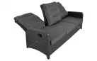 Sofa ogrodowa trzyosobowa z technorattanu z pochylanymi oparciami SOHO