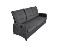Sofa ogrodowa trzyosobowa z technorattanu z pochylanymi oparciami SOHO