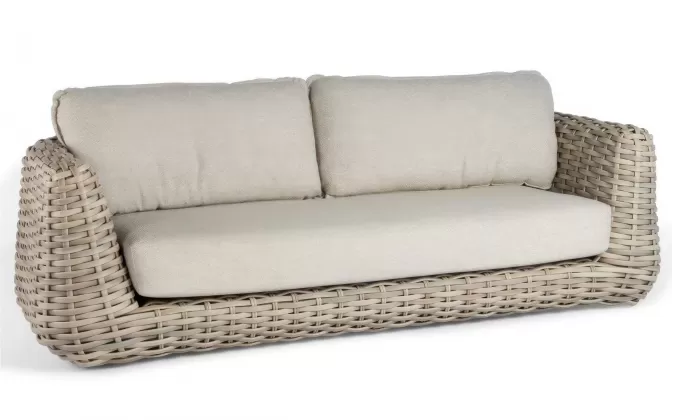 Luksusowa sofa ogrodowa trzyosobowa z technorattanu wakkanda tierra outdoor