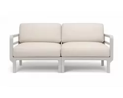 Dwuosobowa sofa ogrodowa modułowa z polipropylenu máximo nardi jasnoszara