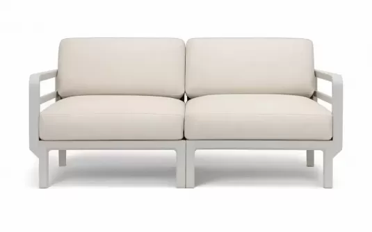 Dwuosobowa sofa ogrodowa modułowa z polipropylenu máximo nardi jasnoszara