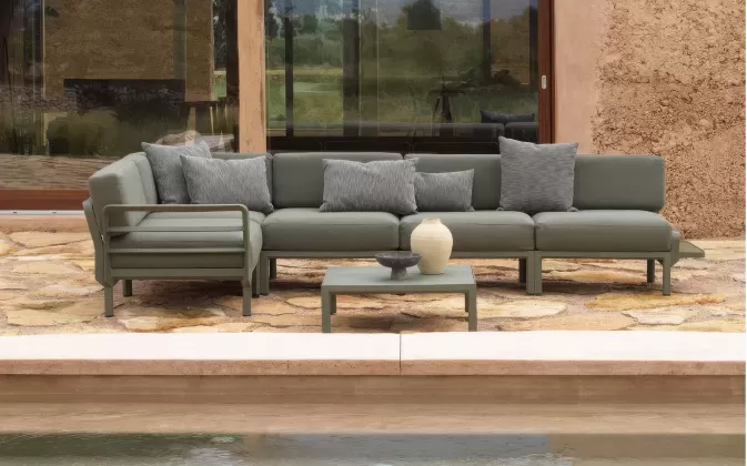 Modułowy nowoczesny narożnik ogrodowy máximo nardi cactus