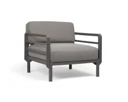 Fotel ogrodowy z polipropylenu máximo nardi konstrukcje antracyt poduszka sunbrella