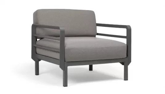 Fotel ogrodowy z polipropylenu máximo nardi konstrukcje antracyt poduszka sunbrella