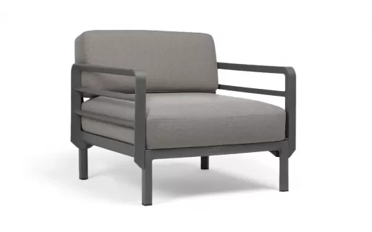 Fotel ogrodowy z polipropylenu máximo nardi konstrukcje antracyt poduszka sunbrella