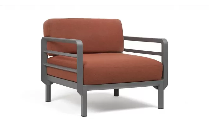 Fotel ogrodowy z polipropylenu máximo nardi konstrukcje antracyt poduszka sunbrella