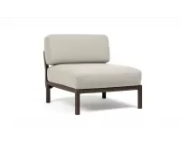 Moduł centralny z kolekcji MAXIMO mebli z polipropylenu nardi kolor terra poduszka perla sunbrella 