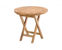 Okrągły stolik z drewna teak średnica 50 cm marao
