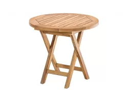 Okrągły stolik z drewna teak średnica 50 cm marao