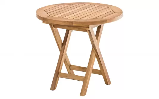 Okrągły stolik z drewna teak średnica 50 cm marao