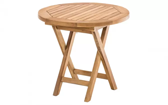 Okrągły stolik z drewna teak średnica 50 cm marao
