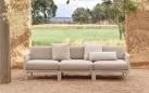 Modułowy nowoczesny narożnik ogrodowy máximo nardi gesso poduszki Perla Sunbrella