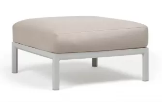 Podnóżek ogrodowy z kolekcji MAXIMO nardi kolor gesso poduszka perla sunbrella