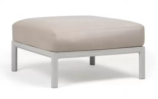 Podnóżek ogrodowy z kolekcji MAXIMO nardi kolor gesso poduszka perla sunbrella