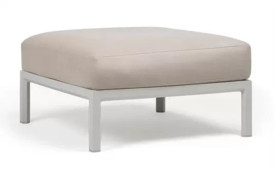 Podnóżek ogrodowy z kolekcji MAXIMO nardi kolor gesso poduszka perla sunbrella Podnóżek ogrodowy z kolekcji MAXIMO nardi kolor gesso poduszka perla sunbrella