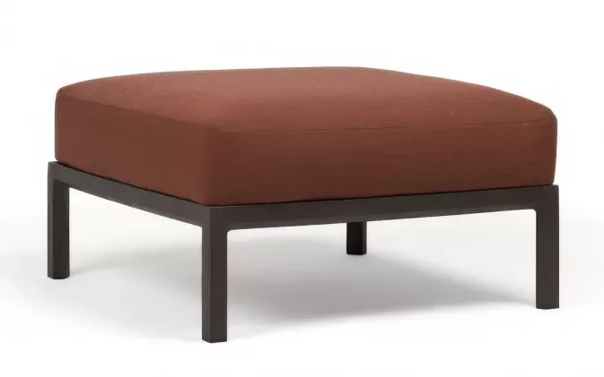 Podnóżek ogrodowy z kolekcji MAXIMO nardi kolor terre poduszka canella sunbrella