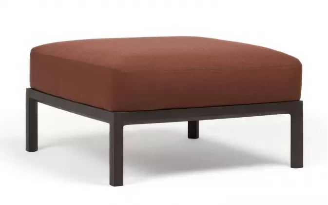 Podnóżek ogrodowy z kolekcji MAXIMO nardi kolor terre poduszka canella sunbrella