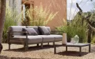Modułowy nowoczesny narożnik ogrodowy máximo nardi basalto poduszki Lava Sunbrella