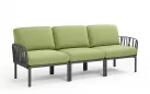 W snie żakiem sofa ogrodowa trzyosobowa modułowa z polipropylenu komodo nardi antracyt poduszka sunbrella
