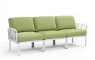 W snie żakiem sofa ogrodowa trzyosobowa modułowa z polipropylenu komodo nardi biały