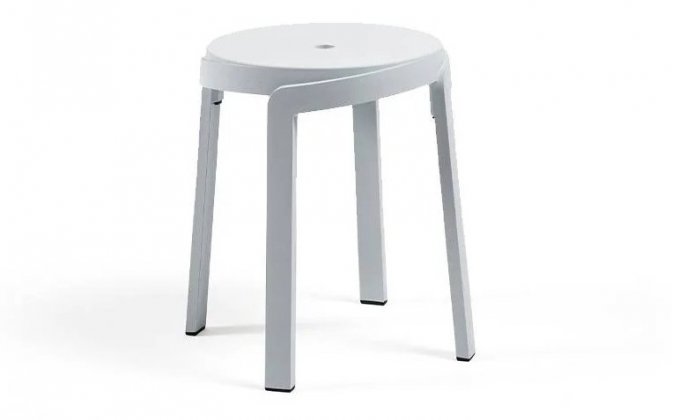 Stołek ogrodowy z polipropylenu sztaplowany STACK MINI nardi kolor biały