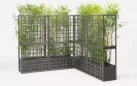 SIPARIO 2 to modułowa ścianka ogrodowa z polipropylenu antracyt