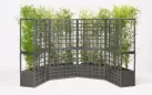 SIPARIO 2 to modułowa ścianka ogrodowa z polipropylenu antracyt