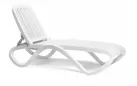 Leżak ogrodowy z tworzywa sztucznego tropico nardi kolor bianco