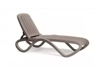 Leżak ogrodowy z tworzywa sztucznego tropico nardi kolor tortora