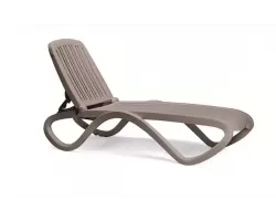 Leżak ogrodowy z tworzywa sztucznego tropico nardi kolor tortora