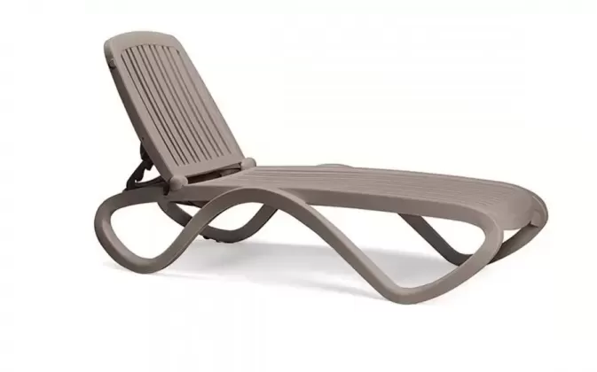 Leżak ogrodowy z tworzywa sztucznego tropico nardi kolor tortora