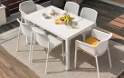 Rozkładany stół ogrodowy nardi rio 210-280 kolor biały