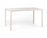 Beżowy stół ogrodowy aluminiowy z blatem hpl 140x80 pijave nardi